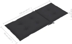 Decoways - Coussins Pour Chaise De Coussins De Chaise De Jardin 4 Pièces 120x50x7 Cm Coloris Anthracite -Jardin Meubles Magasin 1200x732 3