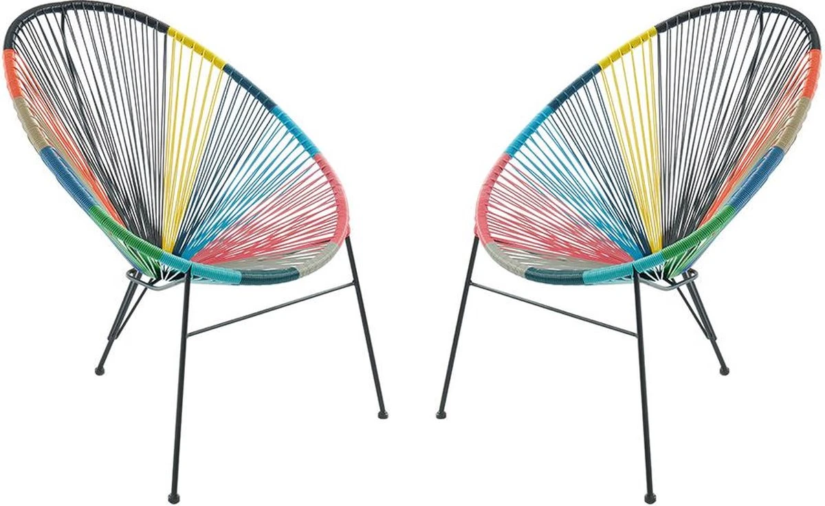 MYLIA Set De 2 Chaises De Jardin En Résine Tressée - Multiples Coloris - ALIOS II L 72 Cm X H 86 Cm X P 81 Cm 1 MYLIA Set De 2 Chaises De Jardin En Résine Tressée - Multiples Coloris - ALIOS II L 72 Cm X H 86 Cm X P 81 Cm