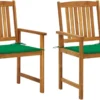Prolenta Premium - Chaises De Jardin De Jardin 2 Pcs Avec Coussins En Bois D'acacia Massif
