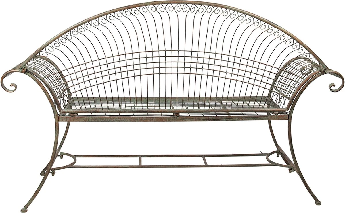 Banc De Jardin Clayre & Eef 157 X 49 X 96 Cm Banc De Jardin En Fer Brun Vert Banc D'extérieur Jardin Mobilier De Jardin De Jardin 3 Banc De Jardin Clayre & Eef 157 X 49 X 96 Cm Banc De Jardin En Fer Brun Vert Banc D'extérieur Jardin Mobilier De Jardin De Jardin – Image 3
