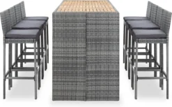 Ensemble De Bar De Jardin Premium - Ensemble De Bar De Jardin 9 Pièces Polyrotin Et Bois D'acacia Gris 17 Ensemble De Bar De Jardin Premium - Ensemble De Bar De Jardin 9 Pièces Polyrotin Et Bois D'acacia Gris -Jardin Meubles Magasin 1200x744 3