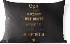 Coussins D'extérieur - Vaderdag - Cadeau Grand-père - Sorts - 60x40 Cm - Résistant Aux Intempéries