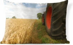 Coussins D'extérieur - Jardin - Roues De Tracteur Dans Un Champ De Blé - 60x40 Cm