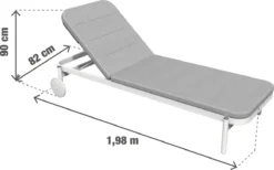 NATERIAL - Transat ARENA - Transat De Jardin Avec Dossier Réglable - 198X82X90 Cm - 5 Positions - Avec Kussen - Avec Roulettes - Aluminium - Polypropylène - Blanc - Gris 13 NATERIAL - Transat ARENA - Transat De Jardin Avec Dossier Réglable - 198X82X90 Cm - 5 Positions - Avec Kussen - Avec Roulettes - Aluminium - Polypropylène - Blanc - Gris -Jardin Meubles Magasin 1200x749 1