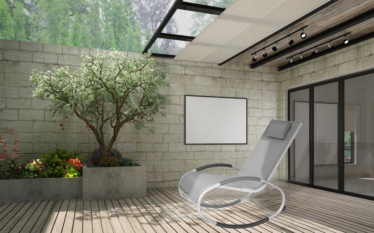 Chaise à Bascule D'extérieur Confortable Kamyra® - Chaise De Jardin, Chaises De Jardin De Jardin - Pour Adultes Et Enfants - Aluminium - Grijs 6 Chaise à Bascule D'extérieur Confortable Kamyra® - Chaise De Jardin, Chaises De Jardin De Jardin - Pour Adultes Et Enfants - Aluminium - Grijs – Image 6