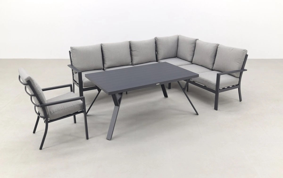 Garden Impressions Senja Salon Salle à Manger 4 Pièces Droite Avec Chaise - Gris Foncé 7 Garden Impressions Senja Salon Salle à Manger 4 Pièces Droite Avec Chaise - Gris Foncé – Image 7