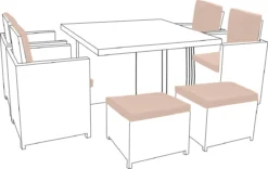 Gardenista Set De Coussins De Siège D'extérieur Pour Meubles En Rotin Coussins De Meubles D'extérieur Résistants à L'eau Rembourrage De Chaise De Meubles De Patio Léger Et Durable 12 Pièces