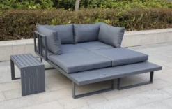 SenS-Line - Ensemble Lounge Multifonction Delphi - Pour L'extérieur - Set 3 Pièces - Aluminium/Polyester -Jardin Meubles Magasin 1200x758 4