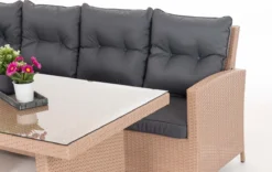 Ensemble De Jardin Berno - 6 Personnes - Table En Verres - Rotin Tressé - Mobilier De Jardin - Table à Manger - Table De Jardin - Salon De Jardin - Table D'extérieur - Table Basse - Gris Fer -Jardin Meubles Magasin 1200x759 3