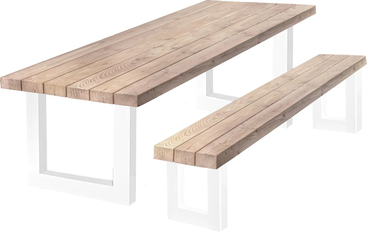 Ensemble De Jardin Douglas Table De Jardin 220 X 100 + Banc De Jardin - Pieds En U Acier Witte + Forfait Maintenance Gratuite Temporaire - Montage Compris 1 Ensemble De Jardin Douglas Table De Jardin 220 X 100 + Banc De Jardin - Pieds En U Acier Witte + Forfait Maintenance Gratuite Temporaire - Montage Compris