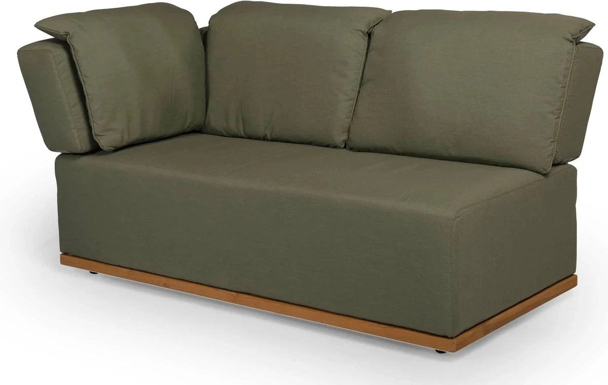 Tierra Outdoor Lounge Set Valkery Left - Grand Canapé D'angle - Aluminium - Tous Temps - Teck - Vert 3 Tierra Outdoor Lounge Set Valkery Left - Grand Canapé D'angle - Aluminium - Tous Temps - Teck - Vert – Image 3