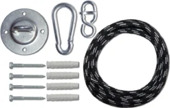 Système D'accrochage Pour Chaises Suspendues - Réglable En Hauteur - Crochet Au Plafond - Acier Galvanisé