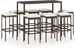 Ensemble De Bar De Jardin Premium - Ensemble De Bar De Jardin 9 Pièces Avec Coussins Polyrotin Marron 18 Ensemble De Bar De Jardin Premium - Ensemble De Bar De Jardin 9 Pièces Avec Coussins Polyrotin Marron -Jardin Meubles Magasin 1200x765 3