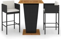 Ensemble De Bar De Jardin Premium - Ensemble De Bar De Jardin 3 Pièces Avec Coussins Poly Rotin Noir 16 Ensemble De Bar De Jardin Premium - Ensemble De Bar De Jardin 3 Pièces Avec Coussins Poly Rotin Noir -Jardin Meubles Magasin 1200x766