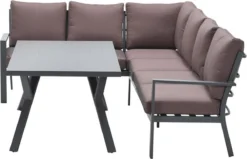 Garden Impressions Sergio Ensemble De Salon à Manger 3 Pièces Gauche - Gris Foncé/rouge -Jardin Meubles Magasin 1200x771 4