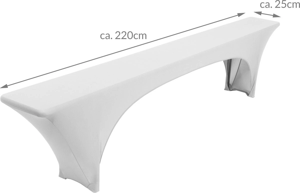 Beautissu Victoria - 3 Housses Élastiques Pour Ensemble De Tente à Bière 220x50 Cm - Housse Festive Pour Table à Bière & 2 Housses Pour Bancs à Bière En Wit 5 Beautissu Victoria - 3 Housses Élastiques Pour Ensemble De Tente à Bière 220x50 Cm - Housse Festive Pour Table à Bière & 2 Housses Pour Bancs à Bière En Wit – Image 5