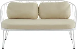 MYLIA Salon De Jardin En Métal : 1 Canapé 2 Places, 2 Fauteuils Et 1 Table Basse - Wit - ARLESAN L 138 Cm X H 77,5 Cm X P 68 Cm 9 MYLIA Salon De Jardin En Métal : 1 Canapé 2 Places, 2 Fauteuils Et 1 Table Basse - Wit - ARLESAN L 138 Cm X H 77,5 Cm X P 68 Cm -Jardin Meubles Magasin 1200x772