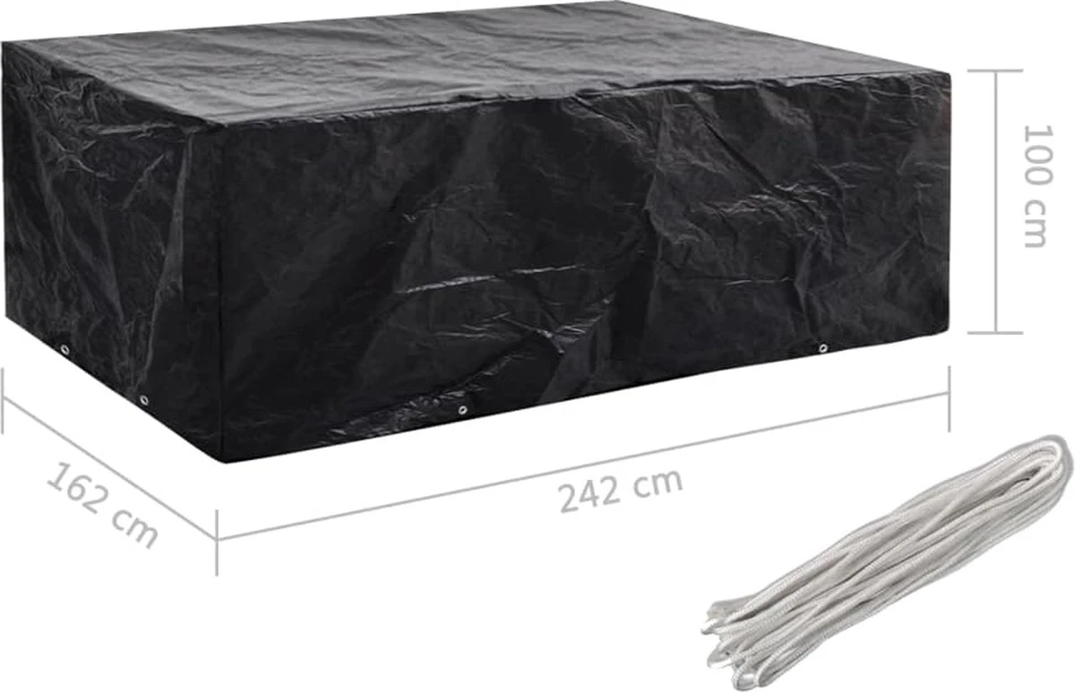 VidaLife Housse De Mobilier De Jardin Avec 8 Yeux 242x162x100 Cm 7 VidaLife Housse De Mobilier De Jardin Avec 8 Yeux 242x162x100 Cm – Image 7