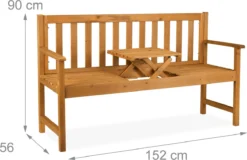 Banc De Jardin Relaxdays Avec Table - Banc D'extérieur En Bois - Banc De Balcon Romantique - Mobilier De Jardin -Jardin Meubles Magasin 1200x778 1