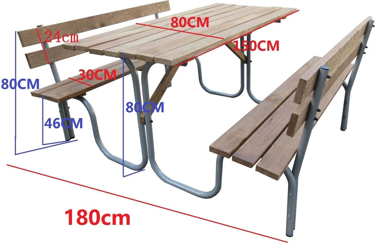 Table De Pique-nique-table à Bière-Table à Bière Avec Dossier-tente De Fête-table De Jardin-banc De Jardin -Nouveau Design 6 Table De Pique-nique-table à Bière-Table à Bière Avec Dossier-tente De Fête-table De Jardin-banc De Jardin -Nouveau Design – Image 6