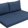 Ensemble De Coussin Imperméable Madison Bleu Pour Ensemble De Salon Ensemble De Coussin De Palette 3 Pièces