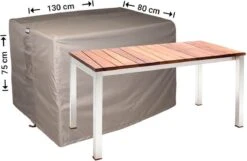 Housse De Jardin Table De Jardin Rectangulaire 130 X 80 H : 75 Cm - Housse Table De Jardin - RT130