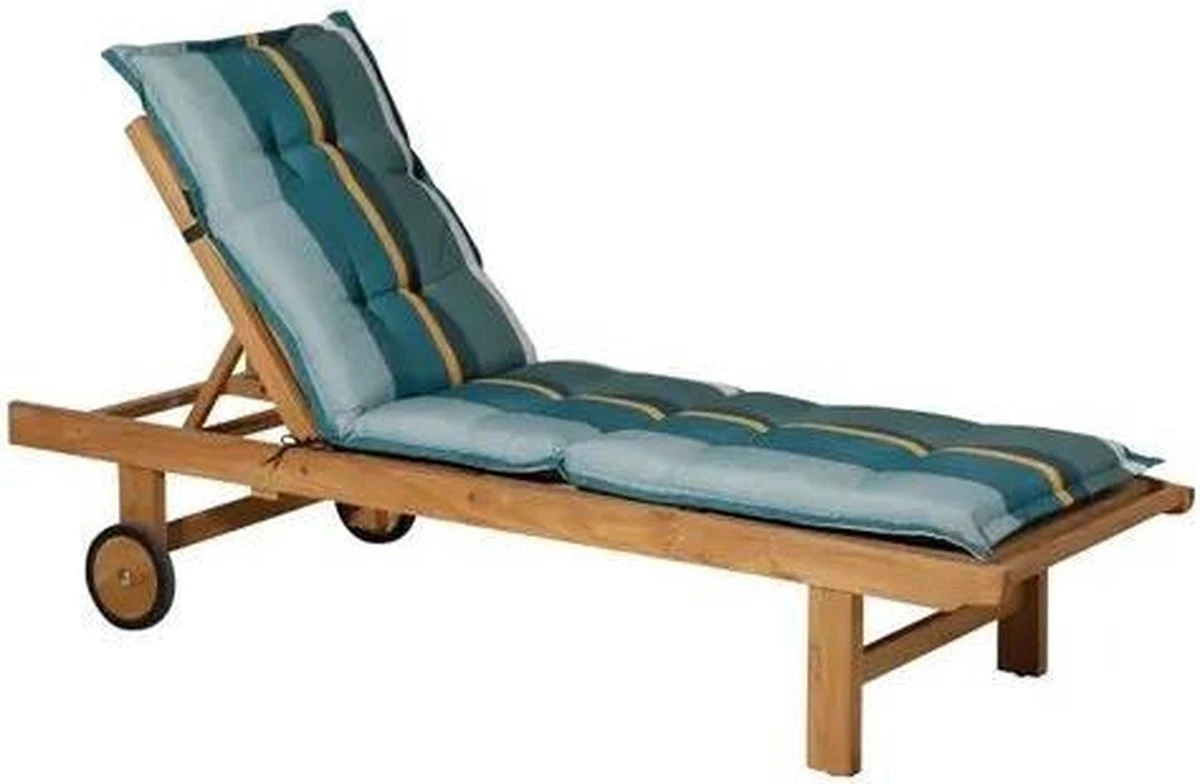 Madison - Coussin De Jardin - Coussin De Salon - 200 X 60cm - Stripe Green - Coussin De Chaise Longue 2 Madison - Coussin De Jardin - Coussin De Salon - 200 X 60cm - Stripe Green - Coussin De Chaise Longue – Image 2