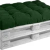 Beautissu De Palette Beautissu Eco Style - Coussin D'assise 120x80 Cm Pour Canapé-palette - Kussen Vert Foncé - Coussins De Palette En Qualité Coussin De Matelas