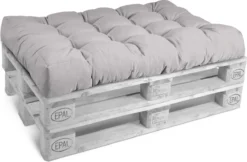 Beautissu De Palette Beautissu Eco Style - Coussin D'assise 120x80 Cm Pour Canapé-palette - Kussen Gris Clair - Coussins De Palette En Qualité Coussin De Matelas