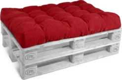 Beautissu Style - Set De Coussins Palette - 1x Coussin D'Assise 120x80 Cm & 2x Coussin De Dossier 60x40 Cm - Rouge -Jardin Meubles Magasin 1200x787 5