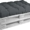 Beautissu De Palette Beautissu Eco Style - Coussin D'assise 120x80 Cm Pour Canapé-palette - Kussen Gris Graphite - Coussins De Palette En Qualité Coussin De Matelas
