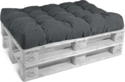 Beautissu De Palette Beautissu Eco Style - Coussin D'assise 120x80 Cm Pour Canapé-palette - Kussen Gris Graphite - Coussins De Palette En Qualité Coussin De Matelas