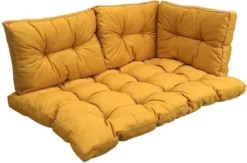 Ensemble De Coussin De Jardin 4 Pièces Madison - Coussin Palette Avec 3 Coussins De Dossier - Panama Yellow