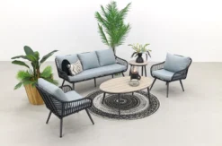 Garden Impressions Ensemble Fauteuil-canapé Margriet - Noir Carbone/Gris Menthe - 5 Pièces -Jardin Meubles Magasin 1200x792 9