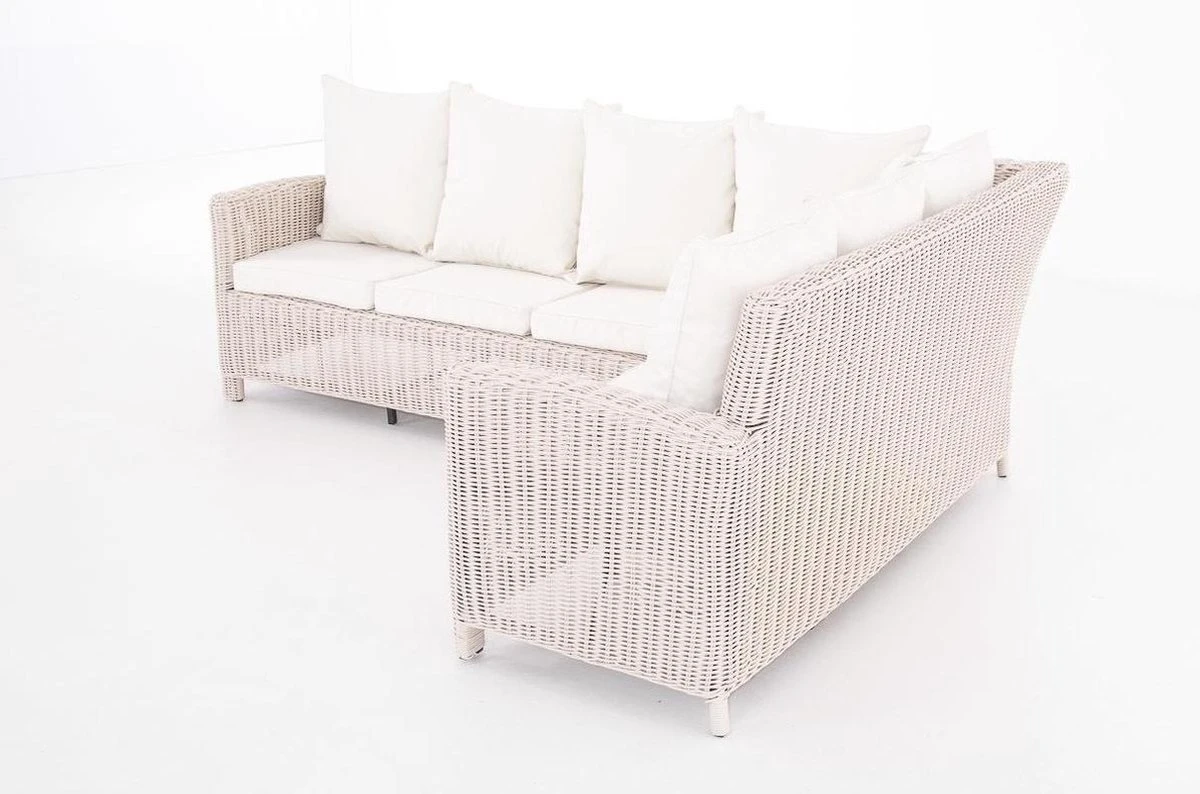 Clp Minari Lounge Ensemble De Salle à Manger - Poly Rotin 5 Mm - Rotin Rond 5 Mm: Gris Chiné Housse: Blanc Crème 6 Clp Minari Lounge Ensemble De Salle à Manger - Poly Rotin 5 Mm - Rotin Rond 5 Mm: Gris Chiné Housse: Blanc Crème – Image 6