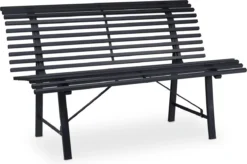 Relaxdays Banc De Jardin 2 Personnes - Banc D'extérieur Résistant Aux Intempéries - Banc De Parc Acier - Banc D'extérieur