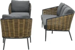 Garden Impressions Bali Ensemble De Salon 5 Pièces - Rotin Naturel - Noir Carbone / Gris Mystique -Jardin Meubles Magasin 1200x795 9