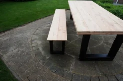 Table à Manger Industrielle Douglas 220cm Avec Base U10x10 Noir Mat Pour Usage Intérieur Et Extérieur -Jardin Meubles Magasin 1200x796 42