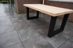 Table à Manger Industrielle Douglas 280cm Avec Base U10x10 Noir Mat Pour Usage Intérieur Et Extérieur -Jardin Meubles Magasin 1200x796 72