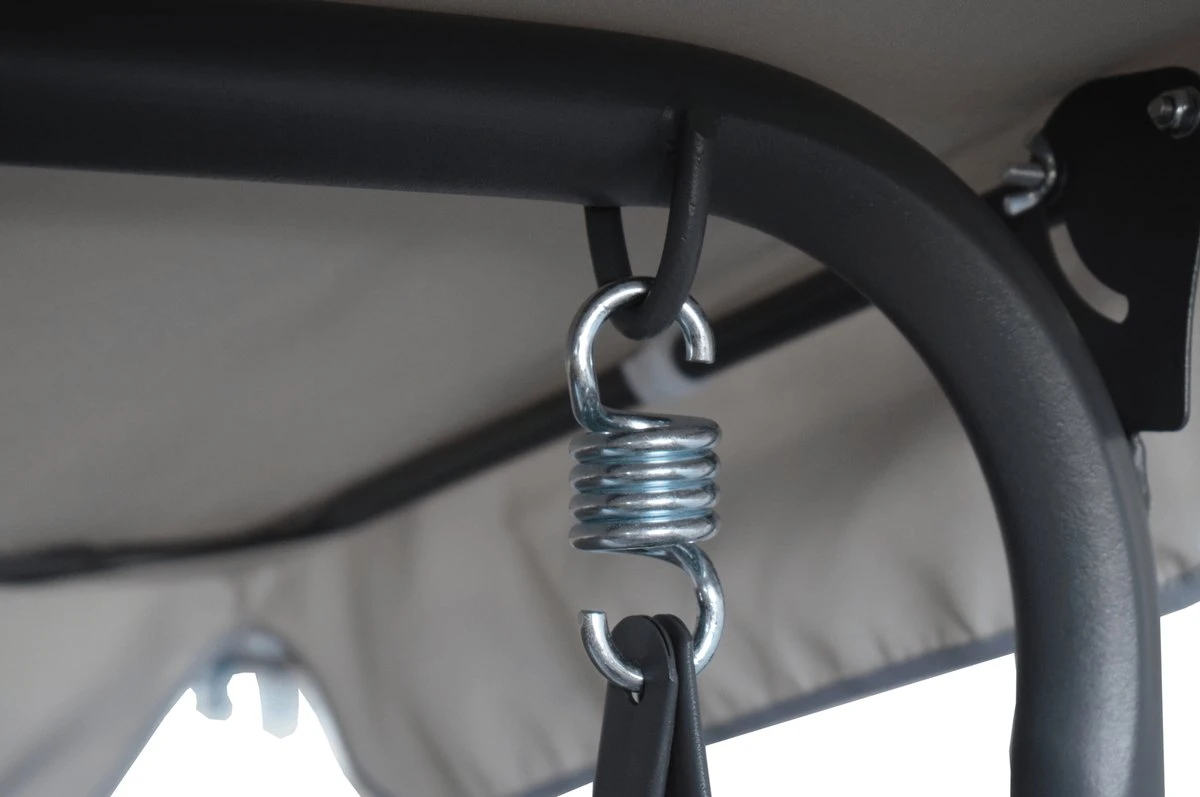 GENERIC - Balançoire De Jardin - Balançoire 3 Places Avec Auvent - Avec Kussen - Max.180kg - H.151 X L.170 X P.112 Cm - Acier - Polyester - Gris Foncé - Canapé Balançoire - Siège Balançoire 4 GENERIC - Balançoire De Jardin - Balançoire 3 Places Avec Auvent - Avec Kussen - Max.180kg - H.151 X L.170 X P.112 Cm - Acier - Polyester - Gris Foncé - Canapé Balançoire - Siège Balançoire – Image 4