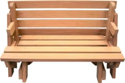 Table De Pique-nique Et Banc Pliant 2 En 1 Modèle Bilinga Bois Dur 2-4 Personnes / Livré Complètement Assemblé!