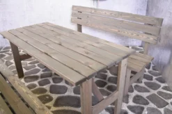 Set Pique-Nique Tyrol Avec Dossiers Table Entrée Ouverte + 2 Canapés 150cm Bois Certifié FSC® 4 Personnes Gris Wash 16 Set Pique-Nique Tyrol Avec Dossiers Table Entrée Ouverte + 2 Canapés 150cm Bois Certifié FSC® 4 Personnes Gris Wash -Jardin Meubles Magasin 1200x799 25