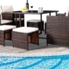 Ensemble De Jardin De Luxe Ensembles De Jardin - 4 à 8 Personnes - Ensemble Salon De Jardin - Coussins Lavables - Salons De Jardin - Table De Jardin Avec Chaises - Salon De Jardin