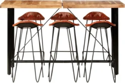 Prolenta Premium - Ensemble De Bar 7 Pièces En Bois De Sesham Massif Et Cuir Véritable -Jardin Meubles Magasin 1200x800 119