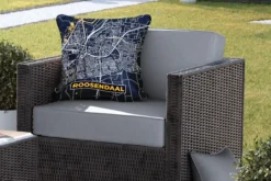 Coussin D'extérieur Résistant Aux Intempéries - Plan D'étage - Roosendaal - Or - Zwart - 50x50 Cm -Jardin Meubles Magasin 1200x800 131