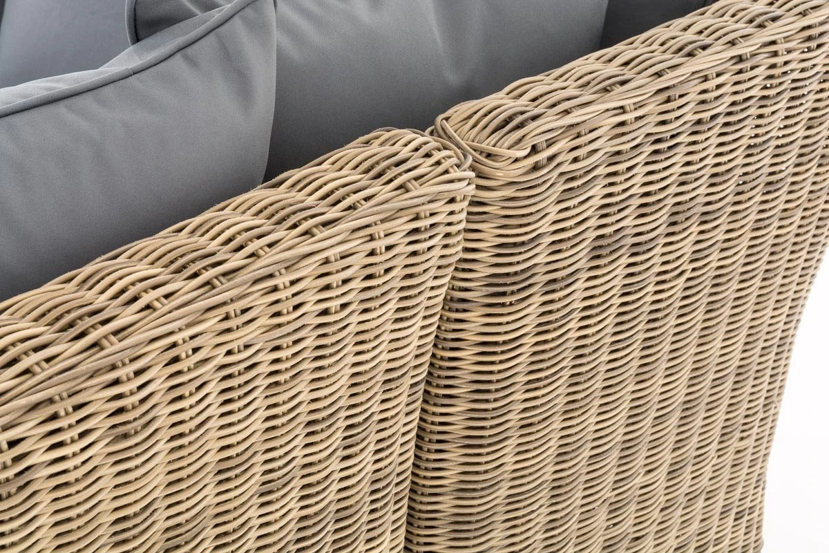 Canapé Lounge Rotin - Gris Fer - Pour L'extérieur - Mobilier De Jardin - Osier - Ensemble Salon - Canapé Jardin Ou Balcon - 5 Personnes 2 Canapé Lounge Rotin - Gris Fer - Pour L'extérieur - Mobilier De Jardin - Osier - Ensemble Salon - Canapé Jardin Ou Balcon - 5 Personnes – Image 2