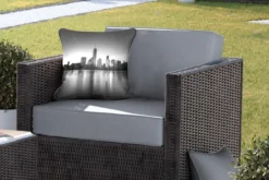 Coussins D'extérieur - Jardin - Skyline Of New York - Noir Et Blanc - 40x40 Cm -Jardin Meubles Magasin 1200x800 167