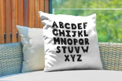 Coussins D'extérieur - Jardin - Illustration Alphabet Avec Lettres Décorées Et Noires - 60x60 Cm 7 Coussins D'extérieur - Jardin - Illustration Alphabet Avec Lettres Décorées Et Noires - 60x60 Cm -Jardin Meubles Magasin 1200x800 177