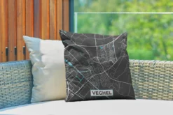 Coussin D'extérieur - Plan D'étage - Veghel - Grijs - Blauw - 45x45 Cm - Résistant Aux Intempéries -Jardin Meubles Magasin 1200x800 185