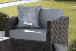 Coussin D'extérieur - Plan D'étage - Veghel - Grijs - Blauw - 45x45 Cm - Résistant Aux Intempéries -Jardin Meubles Magasin 1200x800 187
